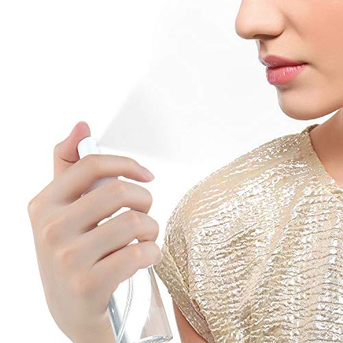 ZWOOS Transparente Bote Spray Botellas, 6 * 100ml Botes Botella de Pulverizacion Vacíos Botella Cosmetica de Viaje con 2 Embudo, para Salir, Viajar, Maquillaje Cosmético