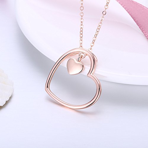 ZWP S925 Collar De Plata Esterlina Femenino Dulce En Forma De Corazón Brillante Colgante Elegante Collar De Damas