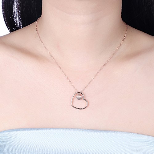 ZWP S925 Collar De Plata Esterlina Femenino Dulce En Forma De Corazón Brillante Colgante Elegante Collar De Damas