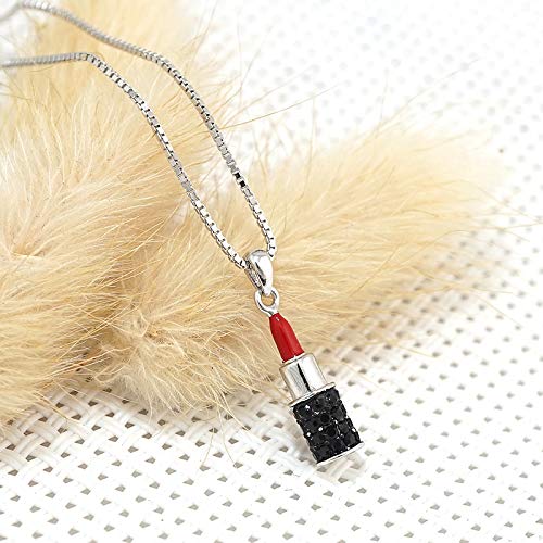 ZWP S925 Collar De Plata Esterlina Lápiz Labial Femenino Lenguaje De Labios Perfume Colgante Dulce Temperamento Cadena De Clavícula