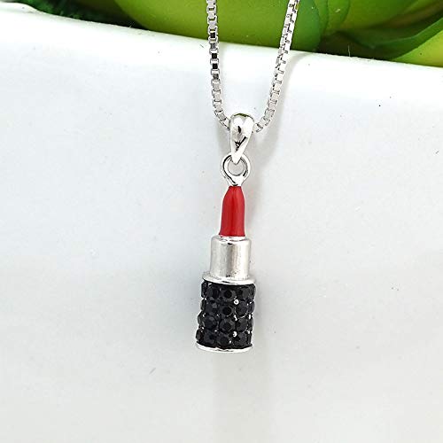 ZWP S925 Collar De Plata Esterlina Lápiz Labial Femenino Lenguaje De Labios Perfume Colgante Dulce Temperamento Cadena De Clavícula