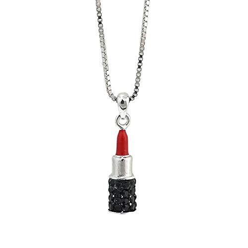 ZWP S925 Collar De Plata Esterlina Lápiz Labial Femenino Lenguaje De Labios Perfume Colgante Dulce Temperamento Cadena De Clavícula