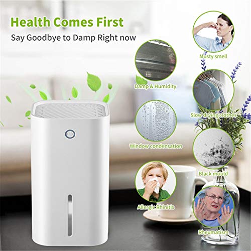 ZXLLAFT Los deshumidificadores eléctricos Mini - 300 ml/día deshumidificadores para el hogar Dormitorio Baño Sótano Armario, Zona Apagado automático portátil pequeño tamaño Deshumidificadores