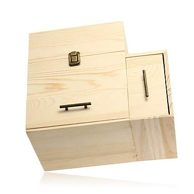 ZYC Almacenamiento Organización Organizador cosmético del Maquillaje De Madera Forma Rectangular Creativo/Novedades/Tapa abatible