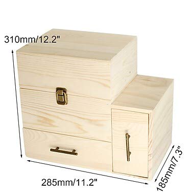 ZYC Almacenamiento Organización Organizador cosmético del Maquillaje De Madera Forma Rectangular Creativo/Novedades/Tapa abatible