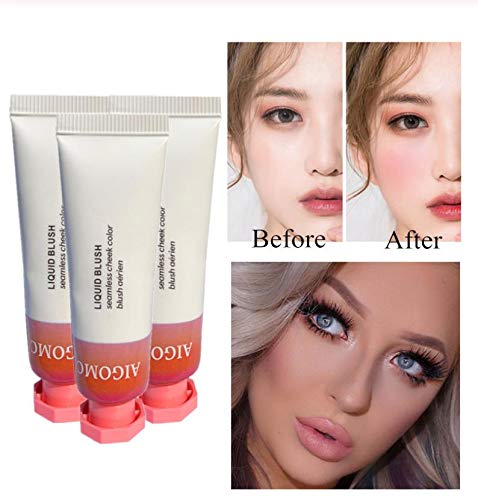 ZYYIN Rubor en Crema de Gel para mejillas Brillantes, Rubor líquido Impermeable de Aspecto Natural y Transpirable, Colorete en Crema para Rubor de Larga duración para niña (04)