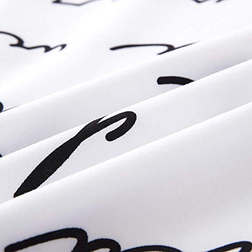 zzkds Juego de Cama Juego de Cama Doble 3 Piezas, Juego de Funda nórdica Serie Love Letter, impresión de Microfibra de poliéster código Postal Cuidado simple200*200cm