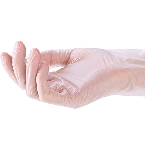 ZZLYZ Desechable De PVC Guantes Transparentes, 100 Unidades por Caja, Que Se Utilizan En La Inspección De Hospital, Laboratorio De Limpieza del Hogar, Guantes Engrosadas (Cuatro Tamaños),M