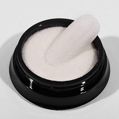 1 Caja Láser Brillante Azúcar Brillo de uñas Polvo Nail Art Pigmento Polvo Manicura Decoraciones Negro Blanco