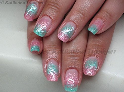 1 de digitación MULTI-GLITZZZER,  #MG-174 LACHS-PERLMUT ... Forro con aislamiento térmico de Flittermix y delicada con aspecto colour madre perla-efecto