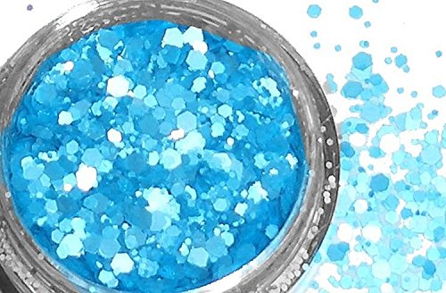 1 de digitación MULTI-GLITZZZER,  #MG-175 BLAU-PERLMUT ... Forro con aislamiento térmico de Flittermix y delicada con aspecto colour madre perla-efecto