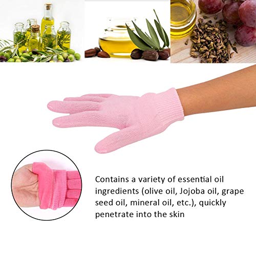 1 par de guantes de spa, guantes de gel, mascarilla hidratante para manos secas, mascarilla de mano, guantes de spa, guantes hidratantes