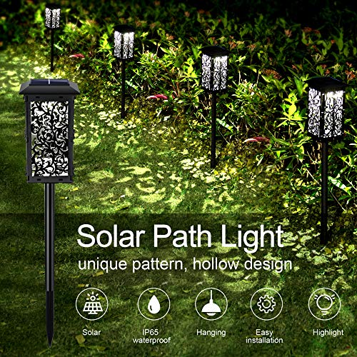 【1-Piezas】 Lámparas Solares para Jardín IP65-impermeable Seguridad Luces Exterior Jardin Lámpara Solar Jardín Luz Diseño Plegable Luz Solar de Césped para Decorativa Camino Jardín Terraza Céspe