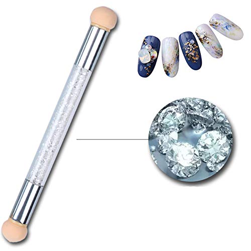 1 unid Cepillo de Uñas Esponja Cepillo Pinceles para decoración artística de uñas, esponjas artísticas lápiz de sombreado con doble punta con 4 Cabezas de Repuesto