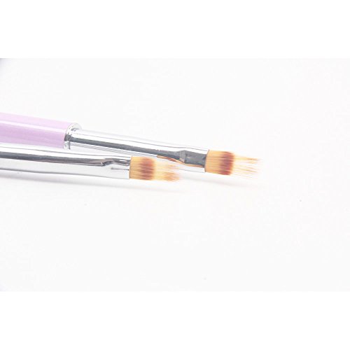 1 Unid UV Gel Cepillo de Uñas Con Mango de diamantes de Imitación de Pelo de Nylon Cepillo Ombre Pro Nail Art Tools 4 #