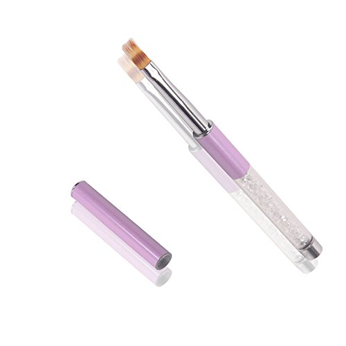 1 Unid UV Gel Cepillo de Uñas Con Mango de diamantes de Imitación de Pelo de Nylon Cepillo Ombre Pro Nail Art Tools 4 #