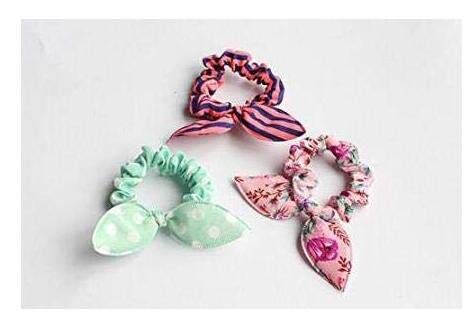 10 bandas elásticas de goma para el cabello, para niñas, con lazos, elásticas, algodón, herramientas de peluquería, accesorios para el cabello