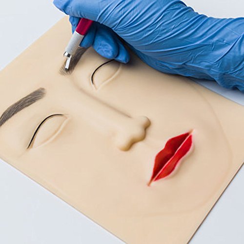 10 comprimidos Piel para tatuaje facial 20 * 15CM para cejas Labios Delineador de ojos
