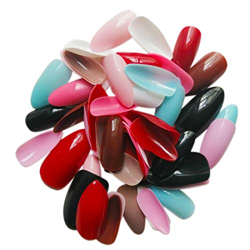 10 juegos de moda estilete uñas postizas caramelo color puro uñas falsas para las mujeres diseño de uñas