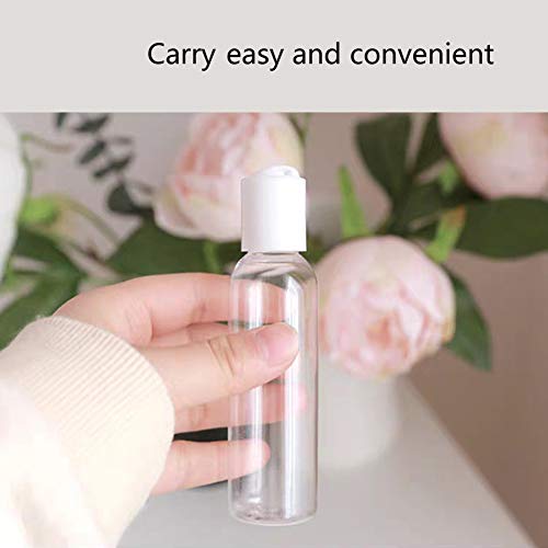 10 Pcs Trasparente Bottiglie da Viaggio,Bottigliette Ricaricabili con Tappo a Pressione con Due Imbuti Bottiglie Vuoto Trasparente per Lozioni Liquide, Bottiglie Plastica vuote da Viaggio (100 ml)