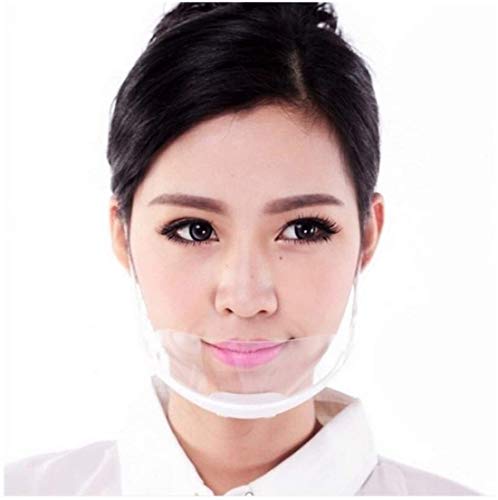 (10 piezas) Cubierta de máscara de salud transparente profesional para restaurante, tatuaje, maquillaje permanente, catering, franquicias de restaurantes, cocina de demostración, cuidado de belleza