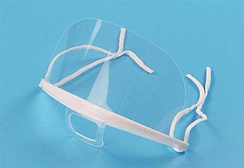 (10 piezas) Cubierta de máscara profesional transparente para el cuidado de la salud para restaurante, tatuaje, maquillaje permanente, catering, franquicia de restaurante, cocina de demostración