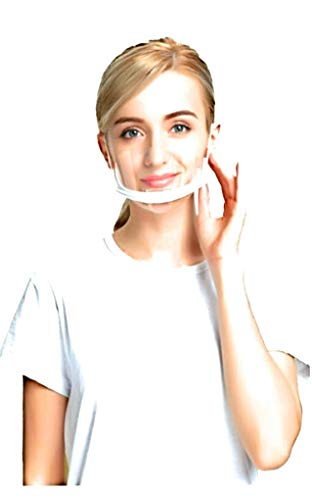 10 Unidades Protector Facial Plastico Transparente Máscarilla Boca Nariz Plastico Antiniebla Cliu Mascara Escudo Transparente Protector Facial (10)
