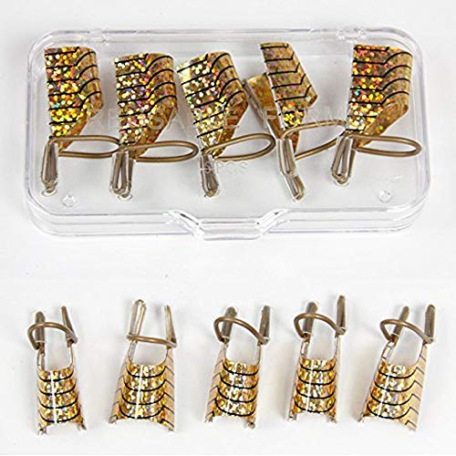 10 Unids Formas de Uñas Reutilizables Accesorios de Arte en Belleza Herramienta de Extensión Guía UV Gel Consejos Acrílicos Mujeres Chica Regalo herramientas de belleza Oro, plata