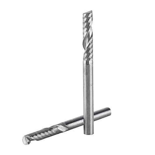 10 unids molino de extremo de carburo de tungsteno sola flauta fresadora espiral CNC fresas rotativas conjunto Router Bits 3.175x22 mm