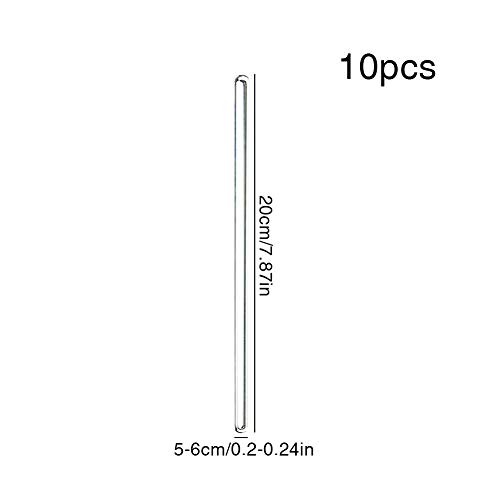 10 varillas de cristal para mezclar varillas de cristal con ambos extremos de vidrio resistente a altas temperaturas para laboratorio de química científica, cócteles, mezclas de bebidas