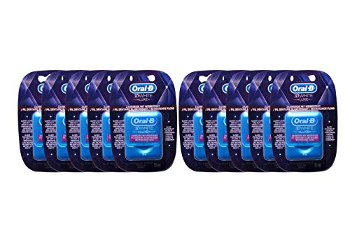 10 x 3D White Luxe 35 m, seda dental con efecto blanco, efecto Bleach