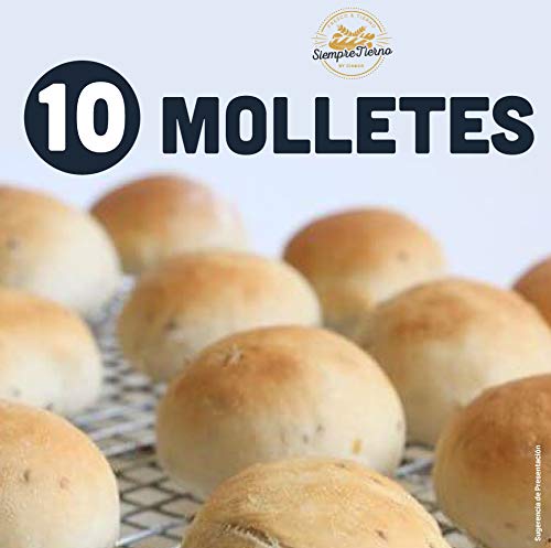 10 x Molletes XXL de Pan SiempreTierno 100 grs (1000 grs total) · Dura hasta 88 dias sin necesitad de frio ni congelación · Ideal para cualquier momento · Embolsadas en Atmosfera Protectora.