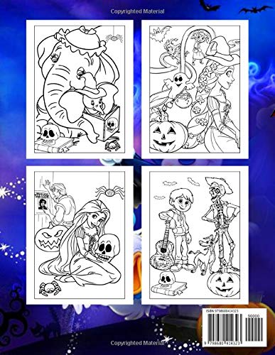 100+ Characters Halloween Coloring Book: A Great Coloring Book For Coloring, Stress Relieving And Relaxation With Funny Pictures In Halloween Version
