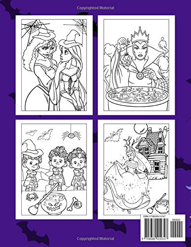 100+ Characters Halloween Coloring Book: Unique Coloring Book For Fans With Halloween Version For Stress Relieving And Relaxation