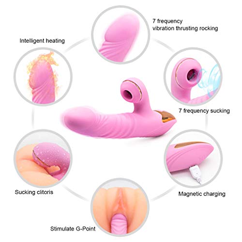 100% de 7 chupadores Clǐtoris de Carga USB ModesVibrate Embalaje Secreto G% Spot chupar Womaner Nǐpple Vǐbrátors Cuerpo del estimulador Juguetes para Adultos para Las Mujeres, calefacción Camisetas