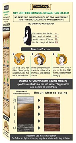 100% orgánico 100% Botanical Natural Herbal hair Dye color Kit para hombres y mujeres 100% libre de químicos, no PPD, no Amoniaco, no peróxido y sin ningún tipo de metales pesados