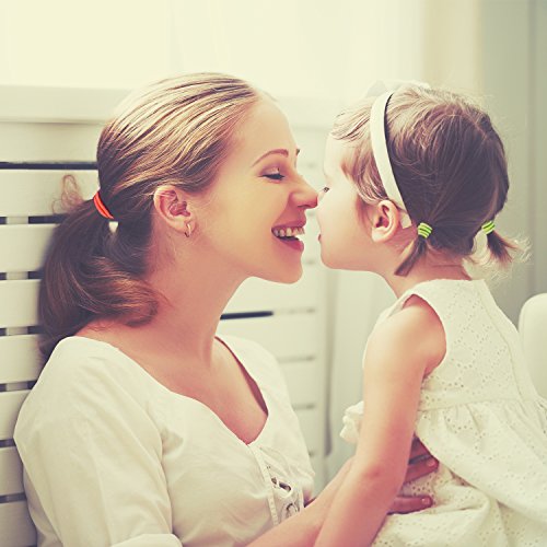 100 Piezas Elásticos de Pelo Coleteros Lazo de Pelo no Metal Banda Elástica de Pelo de Niñas de Multicolor (3,5 x 0,2 cm)