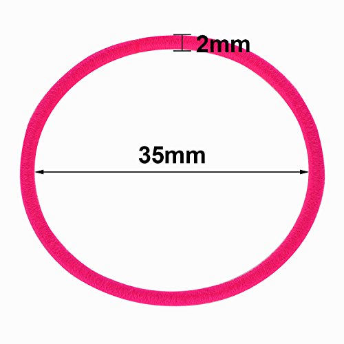 100 Piezas Elásticos de Pelo Coleteros Lazo de Pelo no Metal Banda Elástica de Pelo de Niñas de Multicolor (3,5 x 0,2 cm)