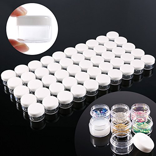 100 Unidades 5g Botellas Contenedores Vacías Cajitas Botes Jarras Tarros Plásticos de Viaje Muestra de Cosmético Maquillaje Crema Líquido Polvos Sombras de Ojos Arenas