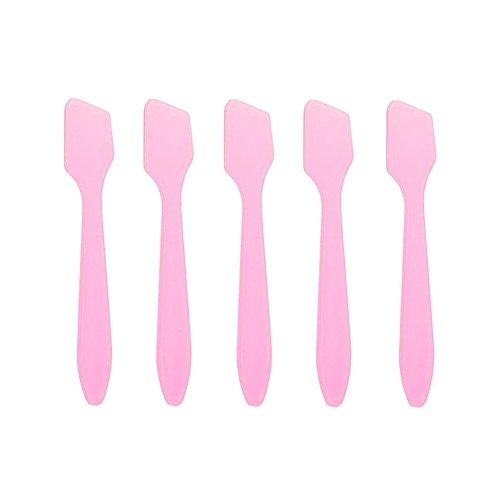 100 unidades de longitud de 3,2 pulgadas desechables de plástico cosmético crema loción cuchara de maquillaje espátula palo facial máscara cuchara para mezclar y muestreo DIY herramienta de belleza