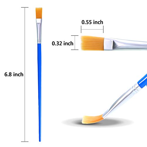 100 Unidades Pequeñas Pinceles de Pintura Plana Pinceles de Arte Plano Superior Pincel Para La Escuela de Oficina Artículos Para el Hogar