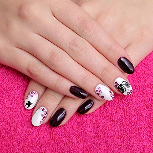 1000 Piezas de Uñas Acrílicas Naturales Transparentes Uñas Postizas Artificiales Puntas de Uñas Francesas con Caja para Salones de Uñas y DIY de Uñas en Casa, 10 Tamaños (Uñas Redondas Ovales Cortas)