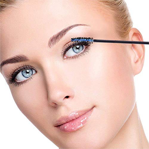 100Pcs Desechables Cepillos de Pestañas de Varitas Rímel Kit de Maquillaje Pinceles Aplicadores, Negro