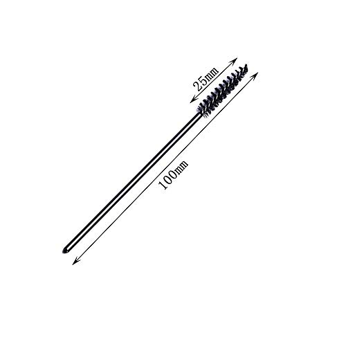 100Pcs Desechables Cepillos de Pestañas de Varitas Rímel Kit de Maquillaje Pinceles Aplicadores, Negro
