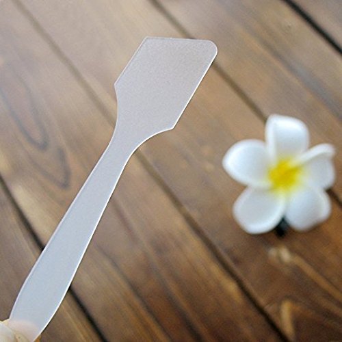 100pcs Mini Espátula,maquillaje espátula, para productos cosméticos Máscara Espátula,Perfectos para le varie cremas,crema hidratante, lápiz labial, (80 mm * 15mm)