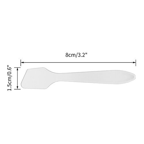 100pcs Mini Espátula,maquillaje espátula, para productos cosméticos Máscara Espátula,Perfectos para le varie cremas,crema hidratante, lápiz labial, (80 mm * 15mm)