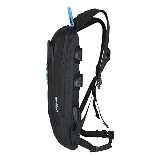 10L Mochilas de Hidratacion Ciclismo al Aire Libre de Unisex Multifuncional Impermeable de Poliester Para Viaje (negro)