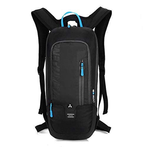 10L Mochilas de Hidratacion Ciclismo al Aire Libre de Unisex Multifuncional Impermeable de Poliester Para Viaje (negro)