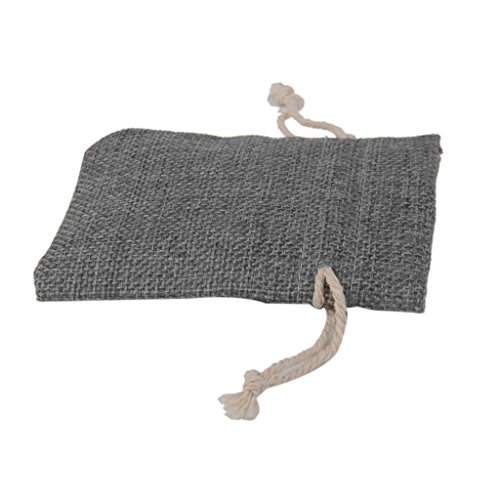 10pcs Bolsas de Regalo Saco de Joyas Yute Cordón para Boda -Gris