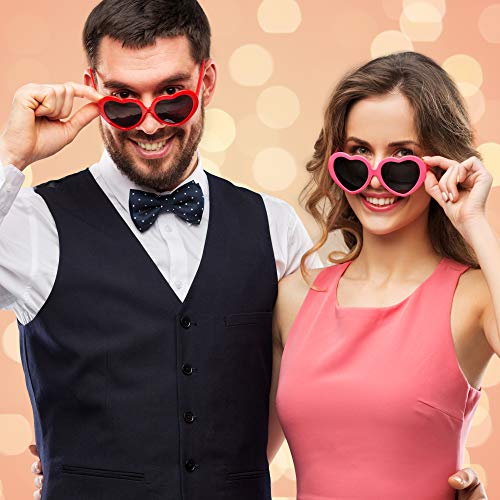 10pcs Corazón Gafas De Fiesta, Neón Gafas De Sol Para Adultos Y Niños, Relleno Perfecto Para Fiestas Regalos, Novedad Juguete, Props Carnaval Disfraz Cumpleaños Accesorios Decoraciones